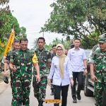 Bupati Nanda Dampingi Wasev Panglima TNI Tinjau TMMD Ke-127 Kodim 0421/Lampung Selatan
